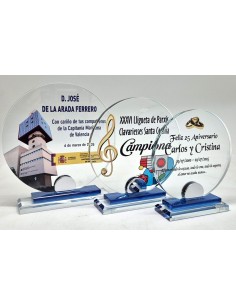 Trofeos de cristal con grabado en Valencia