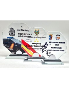 Trofeos de cristal personalizados en Valencia