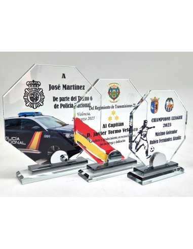 Trofeos de cristal personalizados en Valencia