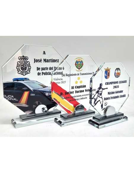 Trofeos de cristal personalizados en Valencia