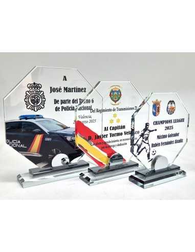 Trofeos de cristal personalizados en Valencia