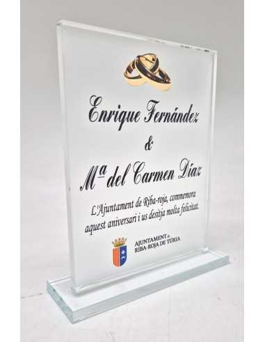 Trofeos economico de cristal Valencia