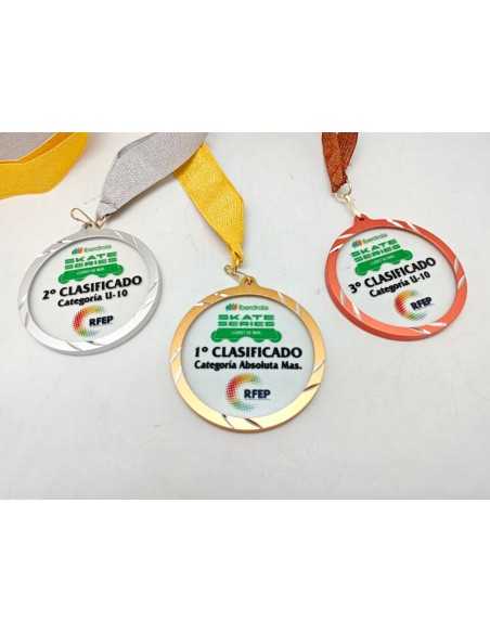 26-6001 Medalla Deportiva 7 Cm Con Cinta Ancha