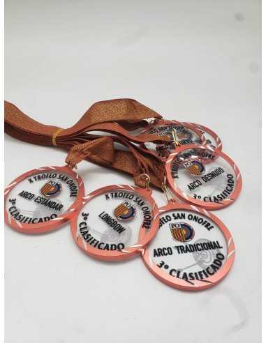 MEDALLA DEPORTIVA ECONOMICA 7 CM CON CINTA ANCHA