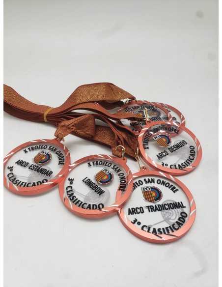 MEDALLA DEPORTIVA ECONOMICA 7 CM CON CINTA ANCHA
