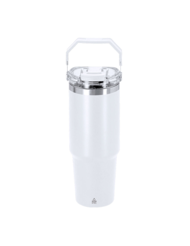Vaso térmico 900 ml de acero inoxidable reciclado con grabado láser personalizado