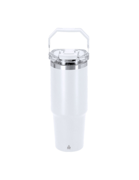 Vaso térmico 900 ml de acero inoxidable reciclado con grabado láser personalizado