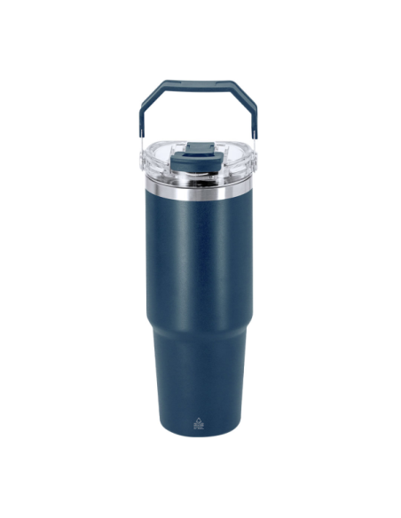 Vaso térmico 900 ml de acero inoxidable reciclado con grabado láser personalizado