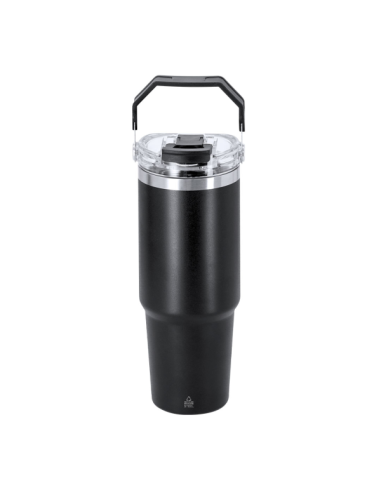 Vaso térmico 900 ml de acero inoxidable reciclado con grabado láser personalizado