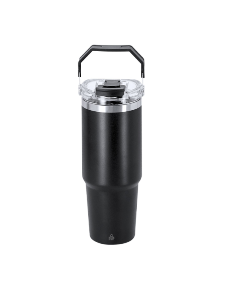 Vaso térmico 900 ml de acero inoxidable reciclado con grabado láser personalizado