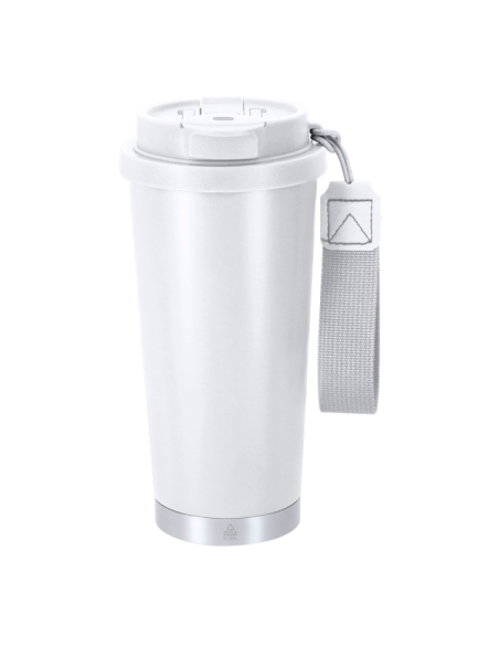 Vaso térmico 500 ml acero inoxidable reciclado con grabado láser personalizado en Valencia