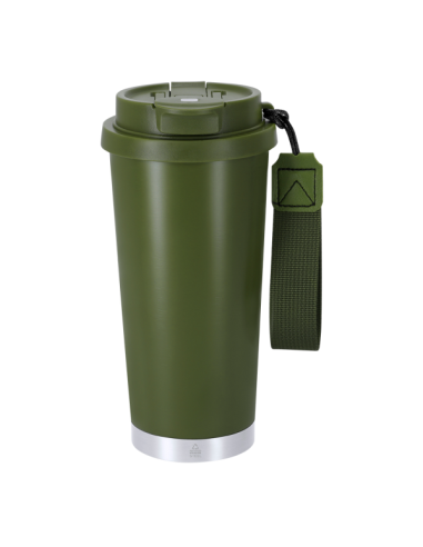 Vaso térmico 500 ml acero inoxidable reciclado con grabado láser personalizado en Valencia