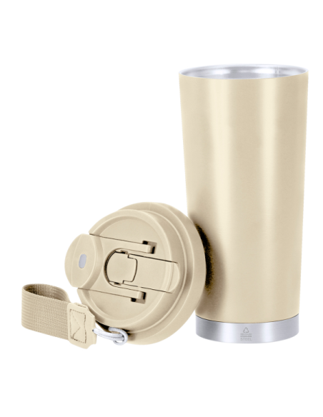 Vaso térmico 500 ml acero inoxidable reciclado con grabado láser personalizado en Valencia