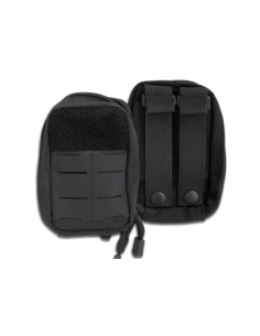 Funda MOLLE Pequeña BARBARIC Nylon Negro con Velcro 9x13 cm