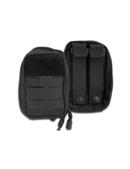 Funda MOLLE Pequeña BARBARIC Nylon Negro con Velcro 9x13 cm