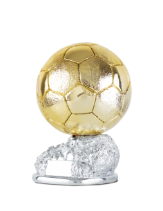 Réplica Balón de Oro Resina Dorado y Plata con Plaquita Personalizable