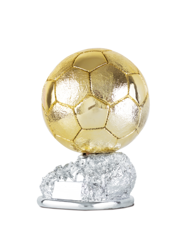 Réplica Balón de Oro Resina Dorado y Plata con Plaquita Personalizable
