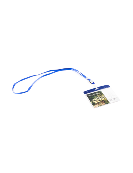 Identificador PVC con Lanyard y Mosquetón Personalizable