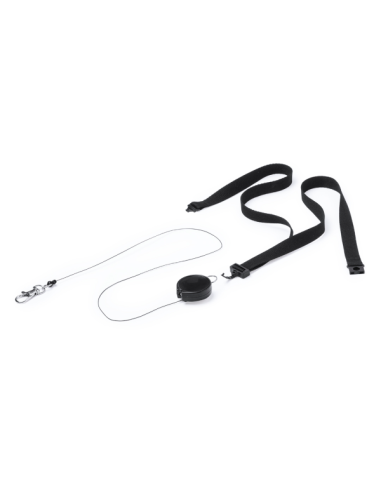 Lanyard Extensible con Mosquetón y Cierre de Seguridad