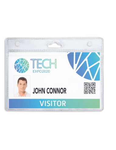 Porta identificaciones PVC 9x12 cm | Compatible con tarjetas 8x9