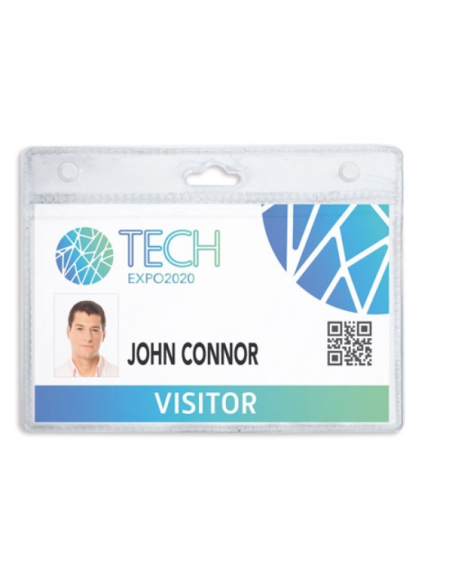 Porta identificaciones PVC 9x12 cm | Compatible con tarjetas 8x9