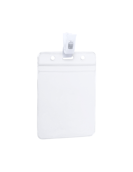 Identificador troquelado PVC con clip blanco | Horizontal y vertical