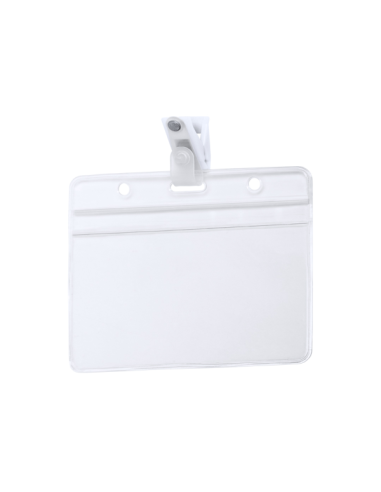 Identificador troquelado PVC con clip blanco | Horizontal y vertical