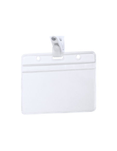 Identificador troquelado PVC con clip blanco | Horizontal y vertical