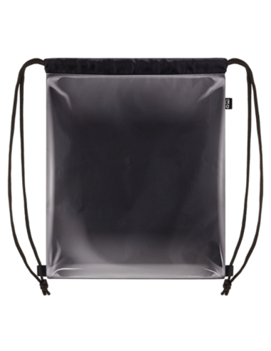 Mochila transparente RPET con cordón | Bolsa ecológica personlizada