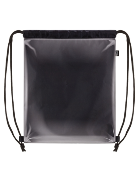 Mochila transparente RPET con cordón | Bolsa ecológica personlizada