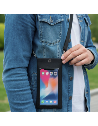 Portatodo PU con Pantalla Táctil y Cierre Seguro, Diseño Elegante
