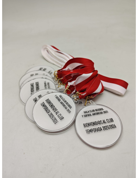 Medallas de Metacrilato Personalizadas 50 mm con Grabado a Color