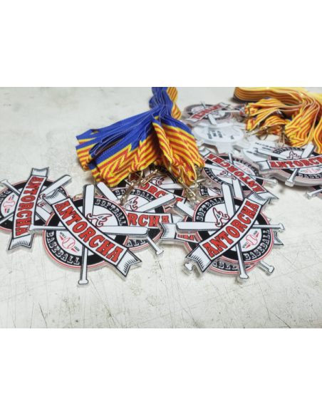 Medallas de Metacrilato Personalizadas 50 mm con Grabado a Color