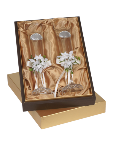 Copas de champán personalizadas en estuche elegante