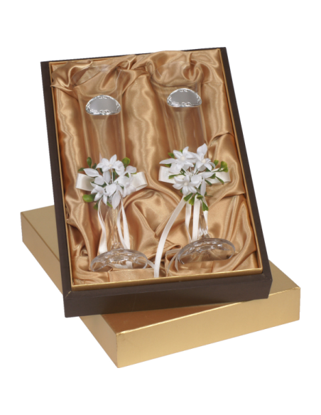 Copas de champán personalizadas en estuche elegante