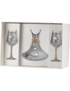 Set copas de vino y decantador personalizados en estuche elegante