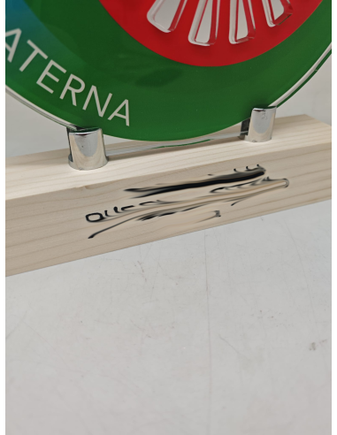 Trofeos de metacrilato deportivos personalizados con peana de madera