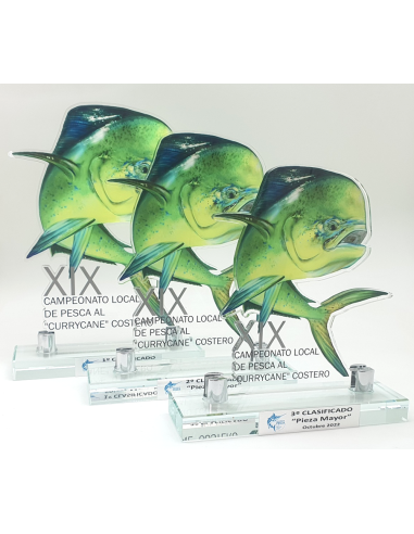 Trofeo de pesca de diseño personalizado