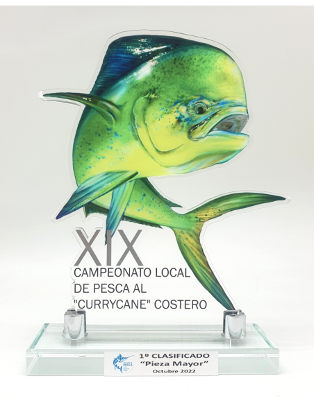 Trofeos de pesca de diseño personalizado