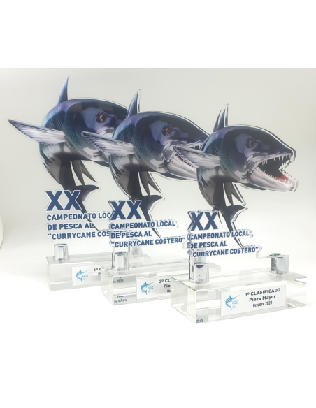 Trofeos de pesca de diseño personalizado
