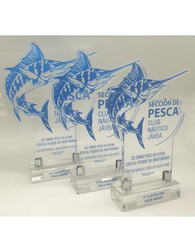 Trofeos de pesca de diseño personalizado