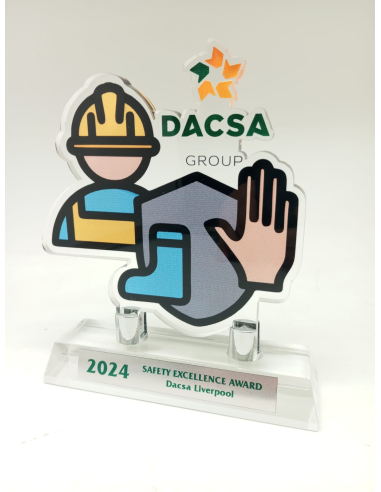 Trofeos de metacrilato personalizados a color en Valencia