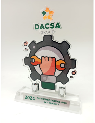 Trofeos de metacrilato personalizados a color en Valencia