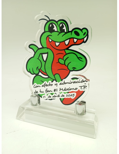 Trofeo de Metacrilato con Forma de Cocodrilo Personalizado Meta descripción: