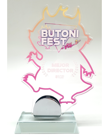 Trofeo copa de cóctel personalizado | Metacrilato y peana de cristal