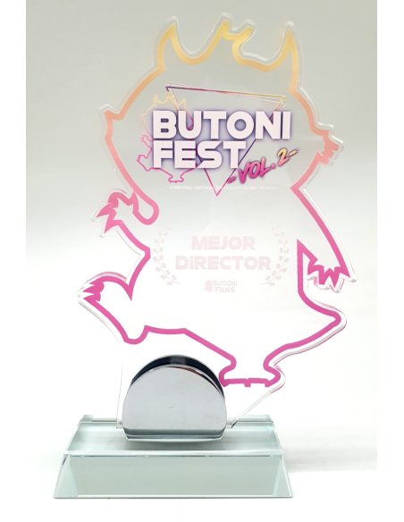 Trofeo copa de cóctel personalizado | Metacrilato y peana de cristal