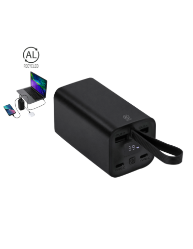 Power Bank 20.000 mAh 65W de Aluminio Reciclado personalizado