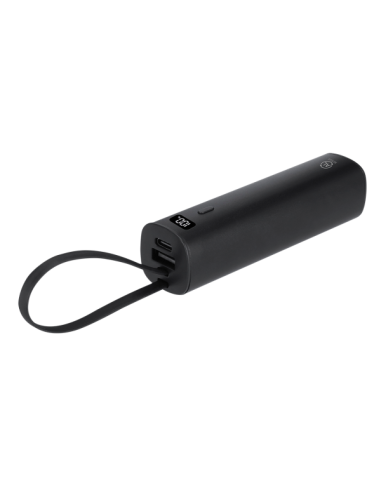 Power Bank 5000 mAh de Aluminio Reciclado con Cable USB-C Integrado