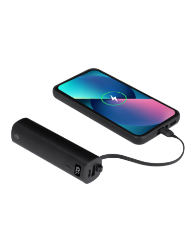 Power Bank 5000 mAh de Aluminio Reciclado con Cable USB-C Integrado