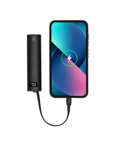 Power Bank 5000 mAh de Aluminio Reciclado con Cable USB-C Integrado